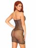 Rhinestone Fishnet Convertible Tube Dress  One Size