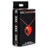 10x Vibrating Silicone Heart NeckLace  Rose Gold/ Red