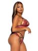 2 Pc Rhinestone Lace Bralette and G String Set