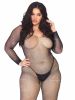 Crystalized Seamless Fishnet Long Sleeved Bodystocking