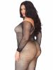 Crystalized Seamless Fishnet Long Sleeved Bodystocking