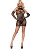 2 Pc. Leopard Net Dress and Gloves  One Size