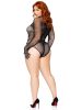 Rhinestone Snap Crotch Gloved Bodysuit