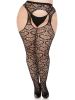 Heart Net Suspender Pantyhose