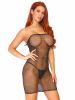 Rhinestone Fishnet Convertible Tube Dress  One Size