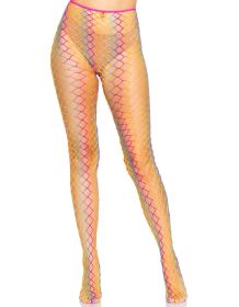 Ombre Rainbow Woven Net Tights  One Size
