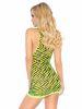 Neon Zebra Racer Back Mini Dress  One Size