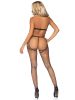 3 Pc. Rhinestone Halter Top, Suspender Hose, and G String Panty