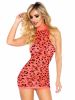 Neon Cheetah Racer Back Mini Dress  One Size