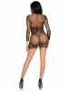 Ultra Net Long Sleeve High Neck Mini Dress  One Size