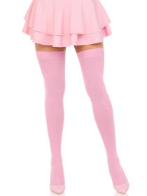 Opaque Nylon Thigh Highs  One Size
