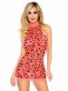 Neon Cheetah Racer Back Mini Dress  One Size