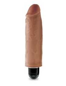 King Cock 6 Inch Vibrating Stiffy (Option: Tan)