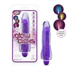 Glow Dicks (Option: Molly Glitter Vibrator  Purple)