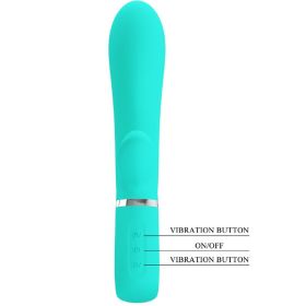 Thomas Super Soft Silicone Rabbit Vibrator (Option: Turquoise)